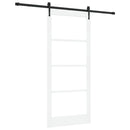 Skydedør ORKDAL 93 x 211 cm Massivt fyrretræ og glas Hvid
