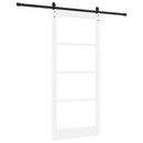 Skydedør ORKDAL 93 x 211 cm Massivt fyrretræ og glas Hvid