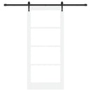 Skydedør ORKDAL 93 x 211 cm Massivt fyrretræ og glas Hvid
