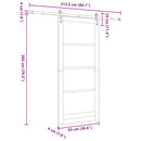 Skydedør ORKDAL 93 x 211 cm Massivt fyrretræ og glas Hvid
