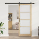 Skydedør ORKDAL 93 x 232 cm Massivt fyrretræ og glas