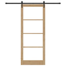 Skydedør ORKDAL 93 x 232 cm Massivt fyrretræ og glas