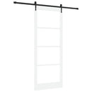 Skydedør ORKDAL 93 x 232 cm Massivt fyrretræ og glas Hvid