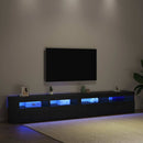 TV-skab 2 pcs Sort eg 240 x 35 x 40 cm Konstrueret træ