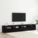 TV-skab 2 pcs Sort eg 240 x 35 x 40 cm Konstrueret træ