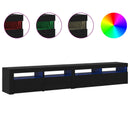 TV-skab 2 pcs Sort eg 240 x 35 x 40 cm Konstrueret træ