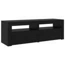 TV-skab 2 pcs Sort eg 195 x 35 x 40 cm Konstrueret træ