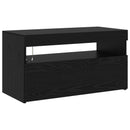 TV-skab 2 pcs Sort eg 195 x 35 x 40 cm Konstrueret træ