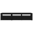 TV-skab 2 pcs Sort eg 180 x 35 x 40 cm Konstrueret træ