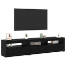 TV-skab 2 pcs Sort eg 180 x 35 x 40 cm Konstrueret træ