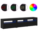 TV-skab 2 pcs Sort eg 180 x 35 x 40 cm Konstrueret træ