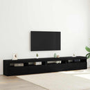 TV-møbelsæt 3 pcs Sort eg 270 x 35 x 40 cm Konstrueret træ