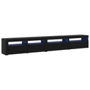 TV-møbelsæt 3 pcs Sort eg 270 x 35 x 40 cm Konstrueret træ