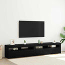 TV-skab 2 pcs Sort eg 210 x 35 x 40 cm Konstrueret træ