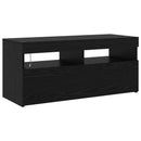 TV-skab 2 pcs Sort eg 210 x 35 x 40 cm Konstrueret træ