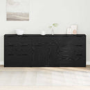 Sideboard 3 pcs Sort eg 181 x 30 x 70 cm Konstrueret træ