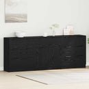 Sideboard 3 pcs Sort eg 181 x 30 x 70 cm Konstrueret træ