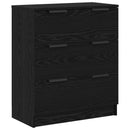 Sideboard 3 pcs Sort eg 181 x 30 x 70 cm Konstrueret træ