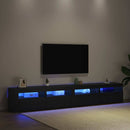 TV-møbelsæt 3 pcs Sort eg 240 x 35 x 40 cm Konstrueret træ