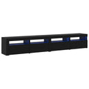 TV-møbelsæt 3 pcs Sort eg 240 x 35 x 40 cm Konstrueret træ