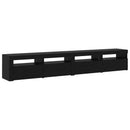 TV-møbelsæt 3 pcs Sort eg 240 x 35 x 40 cm Konstrueret træ