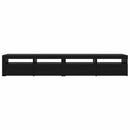 TV-møbelsæt 3 pcs Sort eg 240 x 35 x 40 cm Konstrueret træ