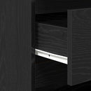 Sideboard 2 stk. Sort 70 x 41 x 75 cm Konstrueret træ