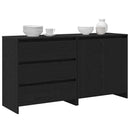 Sideboard 2 stk. Sort 70 x 41 x 75 cm Konstrueret træ