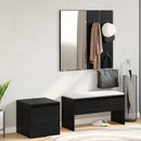 Entremøbelsæt 3 pcs Sort eg 80 x 31 x 40 cm Konstrueret træ