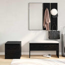 Entremøbelsæt 3 pcs Sort eg 80 x 31 x 40 cm Konstrueret træ