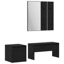 Entremøbelsæt 3 pcs Sort eg 80 x 31 x 40 cm Konstrueret træ