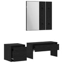 Entremøbelsæt 3 pcs Sort eg 80 x 31 x 40 cm Konstrueret træ