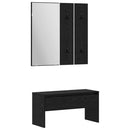 Entremøbelsæt 3 pcs Sort eg 80 x 31 x 40 cm Konstrueret træ