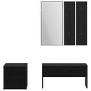 Entremøbelsæt 3 pcs Sort eg 80 x 31 x 40 cm Konstrueret træ