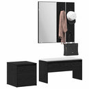 Entremøbelsæt 3 pcs Sort eg 80 x 31 x 40 cm Konstrueret træ