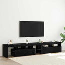 TV-skab 2 pcs Sort eg 230 x 36,5 x 40 cm Konstrueret træ