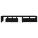 TV-skab 2 pcs Sort eg 230 x 36,5 x 40 cm Konstrueret træ