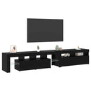 TV-skab 2 pcs Sort eg 230 x 36,5 x 40 cm Konstrueret træ