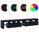 TV-skab 2 pcs Sort eg 230 x 36,5 x 40 cm Konstrueret træ