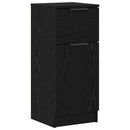 Sideboard med skuffe 3 pcs Sort eg Konstrueret træ