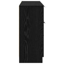 Sideboard med skuffe 3 pcs Sort eg Konstrueret træ