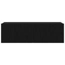 TV-møbelsæt 7 pcs Sort eg 100 x 30 x 30 cm Konstrueret træ