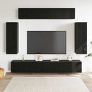 TV-møbelsæt 6 pcs Sort eg 100 x 30 x 30 cm Konstrueret træ