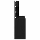 LED Smykkebord Set Sort eg 140 x 40 x 140 cm Konstrueret træ