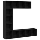 Bogreol 3 pcs Sort eg 36 x 30 x 143 cm Konstrueret træ