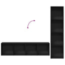 Bogreol 3 pcs Sort eg 36 x 30 x 143 cm Konstrueret træ
