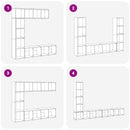 Bogreol 3 pcs Sort eg 36 x 30 x 143 cm Konstrueret træ