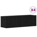 TV-møbelsæt 4 pcs Sort eg 100 x 30 x 30 cm Konstrueret træ
