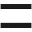 TV-møbelsæt 4 pcs Sort eg 100 x 30 x 30 cm Konstrueret træ