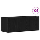 TV-møbelsæt 4 pcs Sort eg 80 x 30 x 30 cm Konstrueret træ